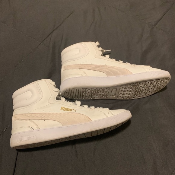 PUMA women White High-Top Sneakers size 9.5 - Picture 3 of 10